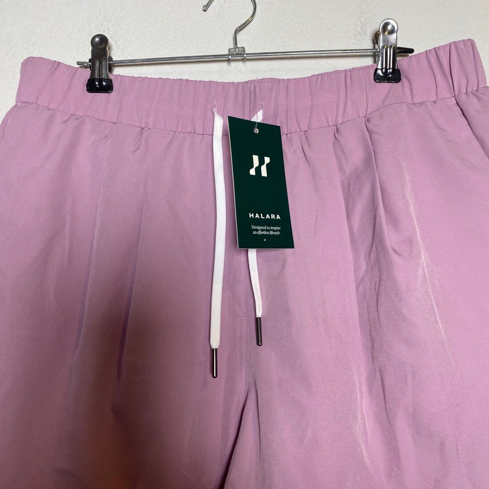 Halara Active Shorts Large Purple Womens Gorpcore Elastic Waist Pockets Stretch - Picture 3 of 7